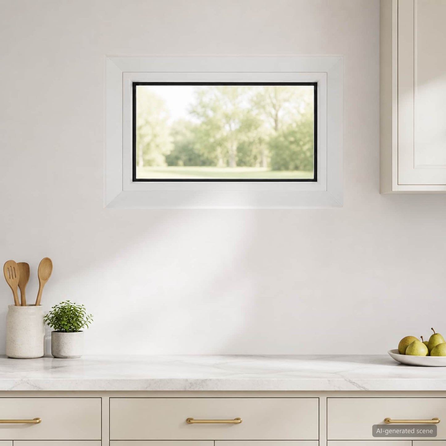 Cellar Window Internal Colour White RISOR 35 x 30 cm