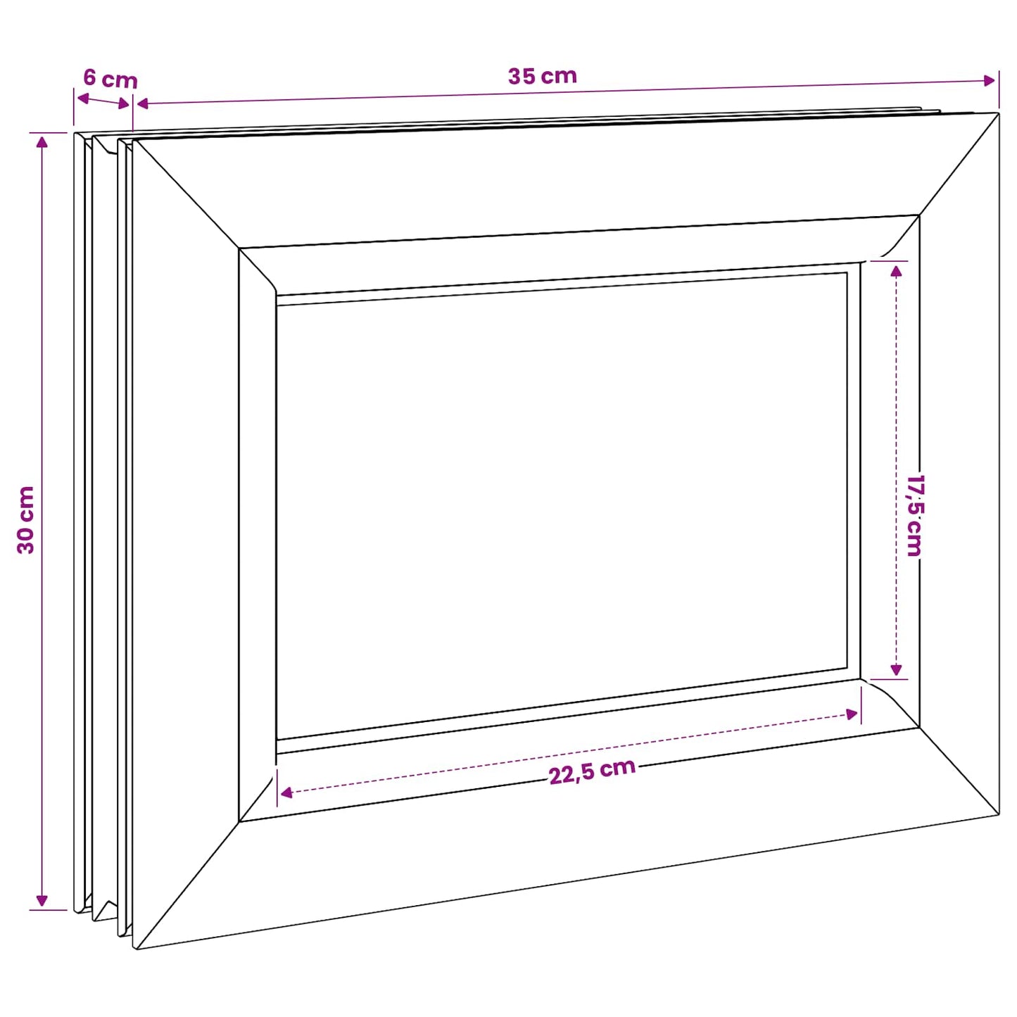 Cellar Window Internal Colour White RISOR 35 x 30 cm