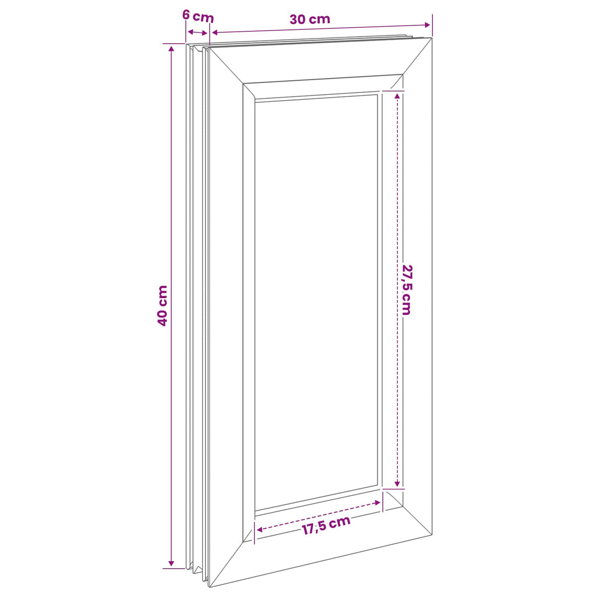 Cellar Window Internal Colour White RISOR 30 x 40 cm