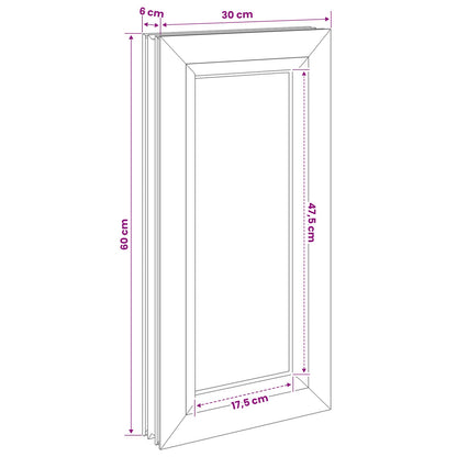 Cellar Window Internal Colour White RISOR 30 x 60 cm