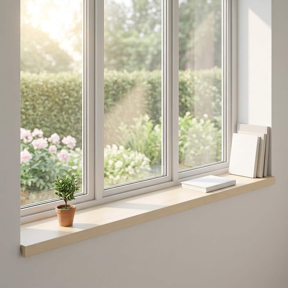 Window Sills 2 pcs White 160 x 20 x 2 cm Solid Oak Wood