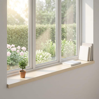 Window Sills 2 pcs White 140 x 15 x 2 cm Solid Oak Wood