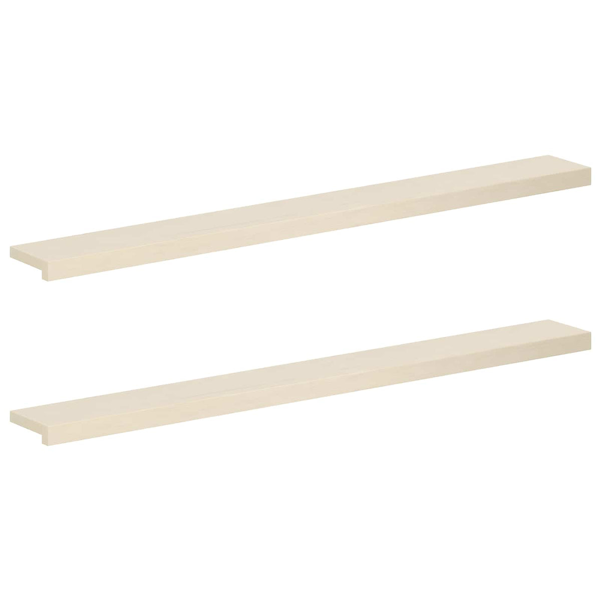 Window Sills 2 pcs White 160 x 15 x 2 cm Solid Oak Wood