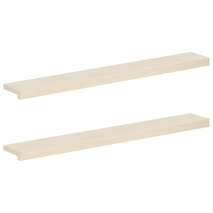 Window Sills 2 pcs White 110 x 20 x 2 cm Solid Oak Wood