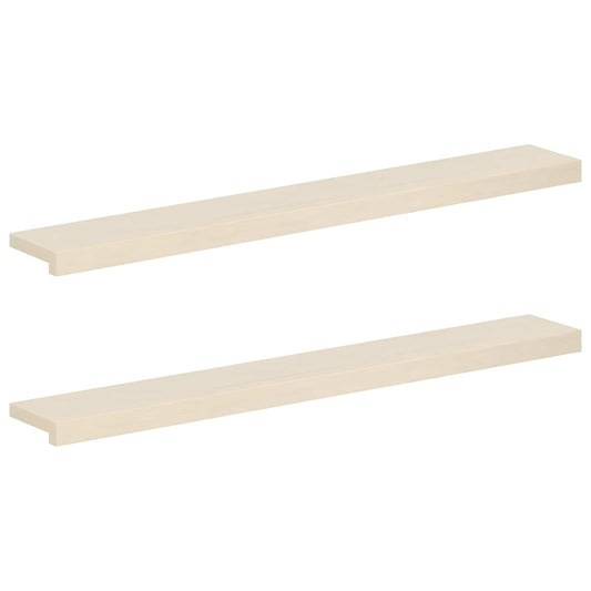 Window Sills 2 pcs White 120 x 20 x 2 cm Solid Oak Wood