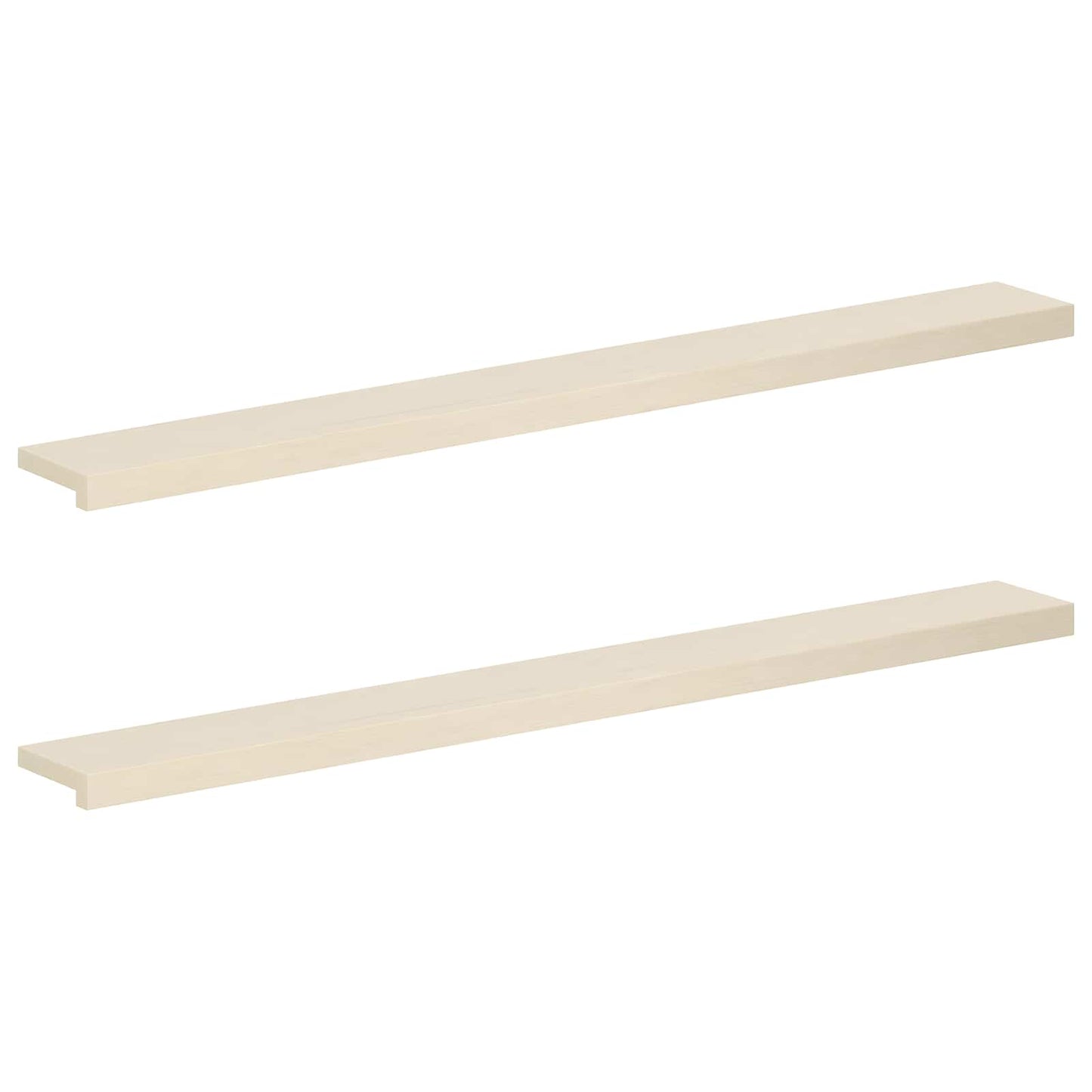 Window Sills 2 pcs White 160 x 20 x 2 cm Solid Oak Wood