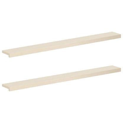 Window Sills 2 pcs White 160 x 20 x 2 cm Solid Oak Wood