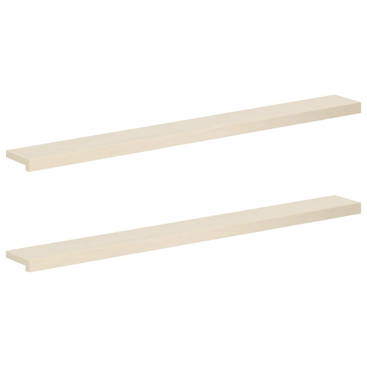 Window Sills 2 pcs White 160 x 20 x 2 cm Solid Oak Wood