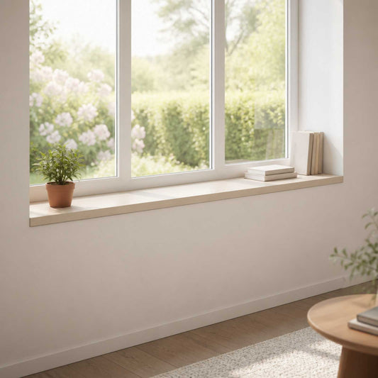 Window Sills 2 pcs White 120 x 30 x 2 cm Solid Oak Wood