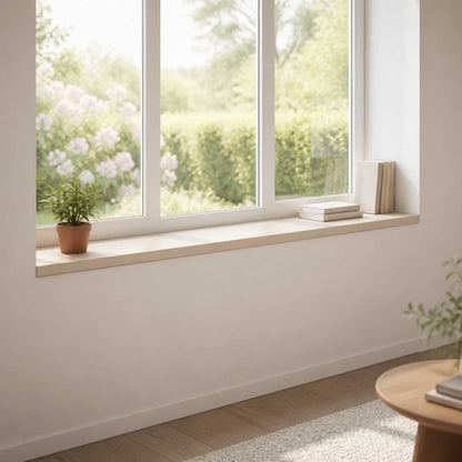 Window Sills 2 pcs White 110 x 25 x 2 cm Solid Oak Wood