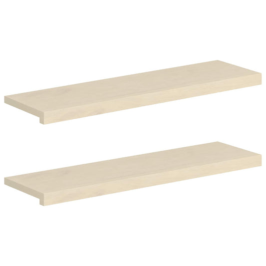 Window Sills 2 pcs White 100 x 30 x 2 cm Solid Oak Wood