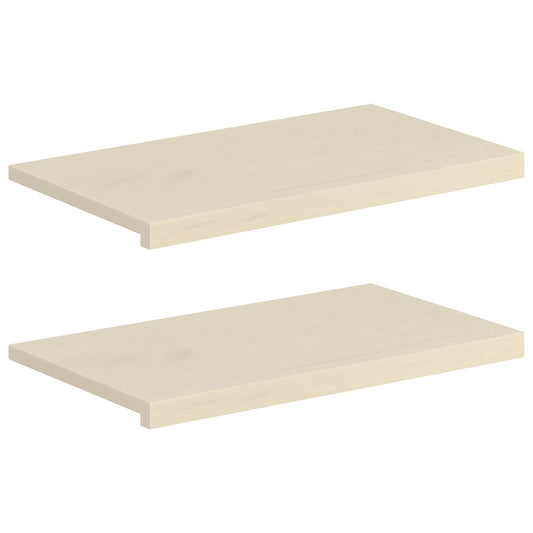 Window Sills 2 pcs White 70 x 30 x 2 cm Solid Oak Wood