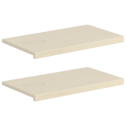 Window Sills 2 pcs White 80 x 40 x 2 cm Solid Oak Wood