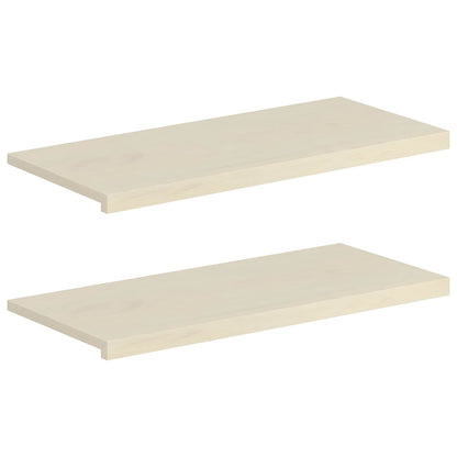 Window Sills 2 pcs White 100 x 40 x 2 cm Solid Oak Wood
