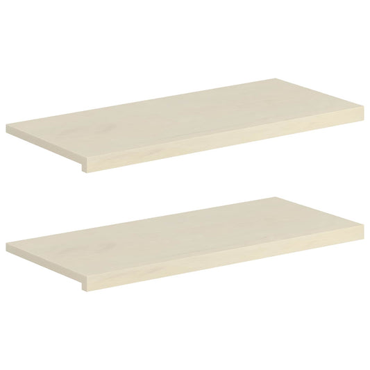 Window Sills 2 pcs White 100 x 40 x 2 cm Solid Oak Wood