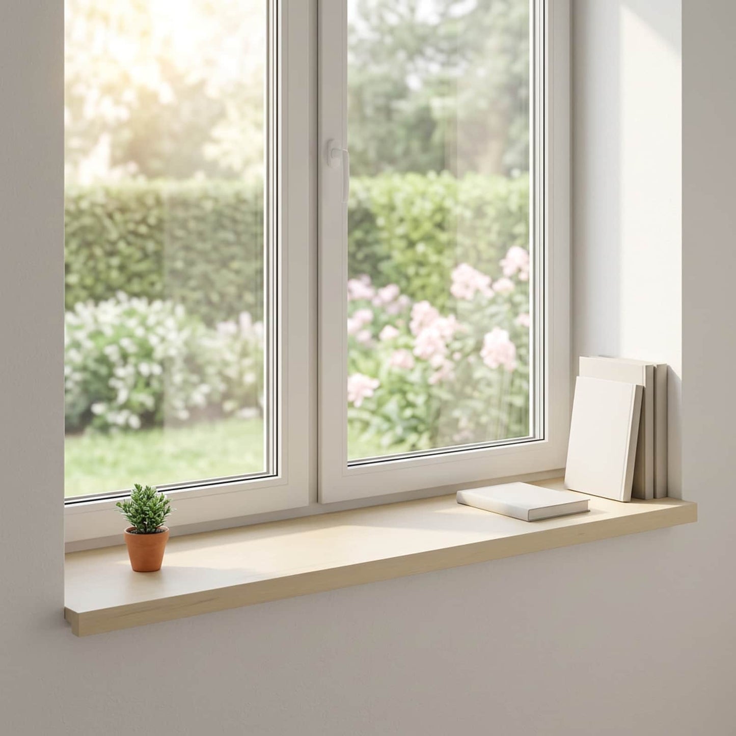 Window Sills 2 pcs White 140 x 40 x 2 cm Solid Oak Wood