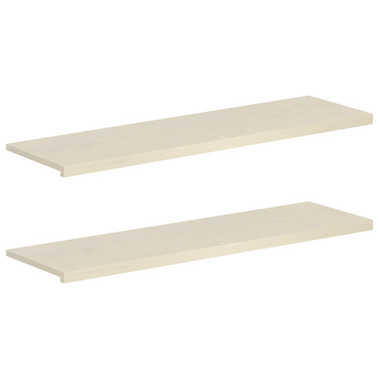 Window Sills 2 pcs White 140 x 40 x 2 cm Solid Oak Wood