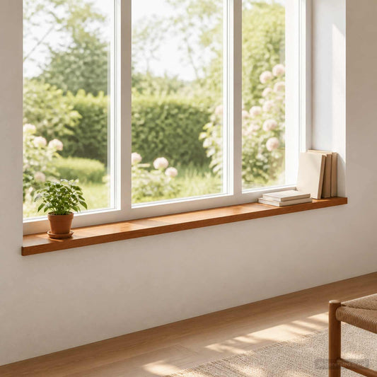 Window Sills 2 pcs Brown 110 x 20 x 2 cm Solid Oak Wood