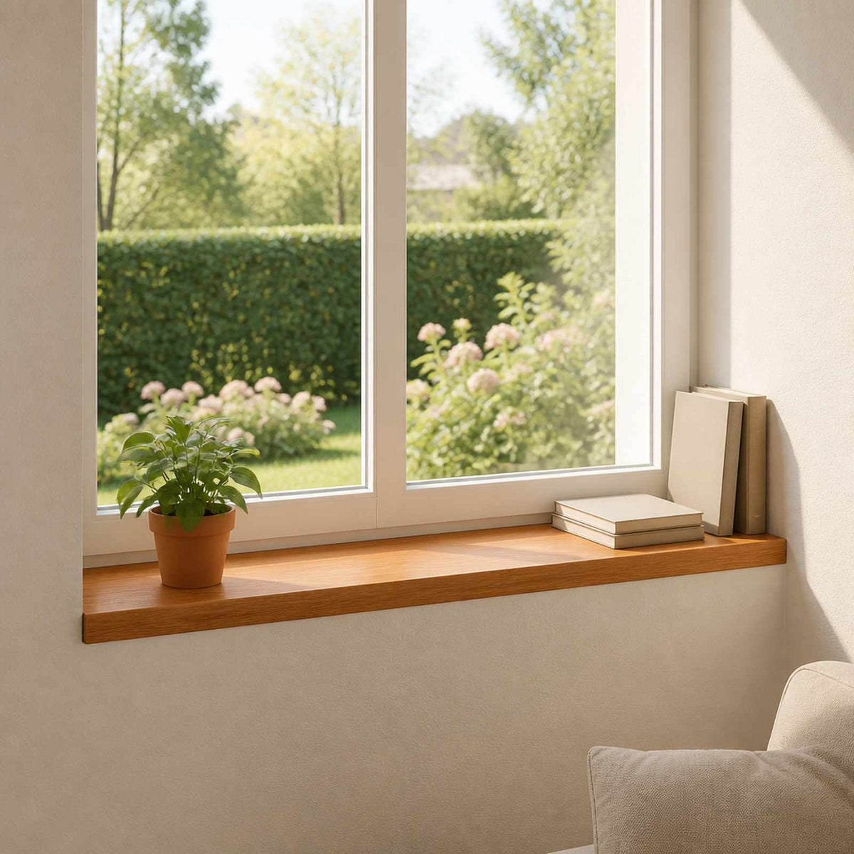 Window Sills 2 pcs Brown 80 x 25 x 2 cm Solid Oak Wood