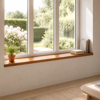 Window Sills 2 pcs Brown 110 x 25 x 2 cm Solid Oak Wood