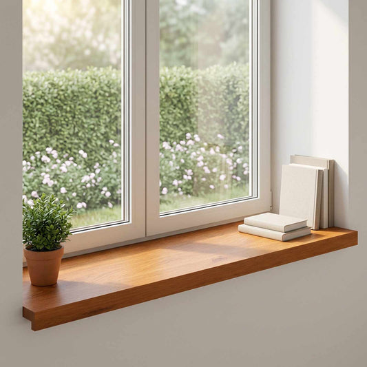 Window Sills 2 pcs Brown 80 x 40 x 2 cm Solid Oak Wood