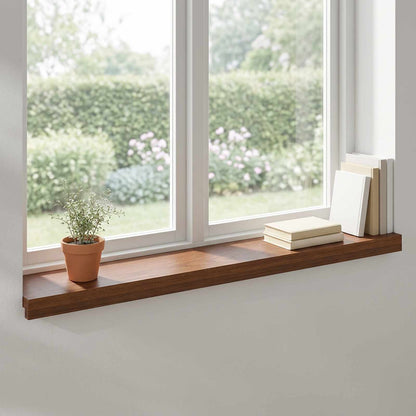 Window Sills 2 pcs Dark Brown 100 x 20 x 2 cm Solid Oak Wood