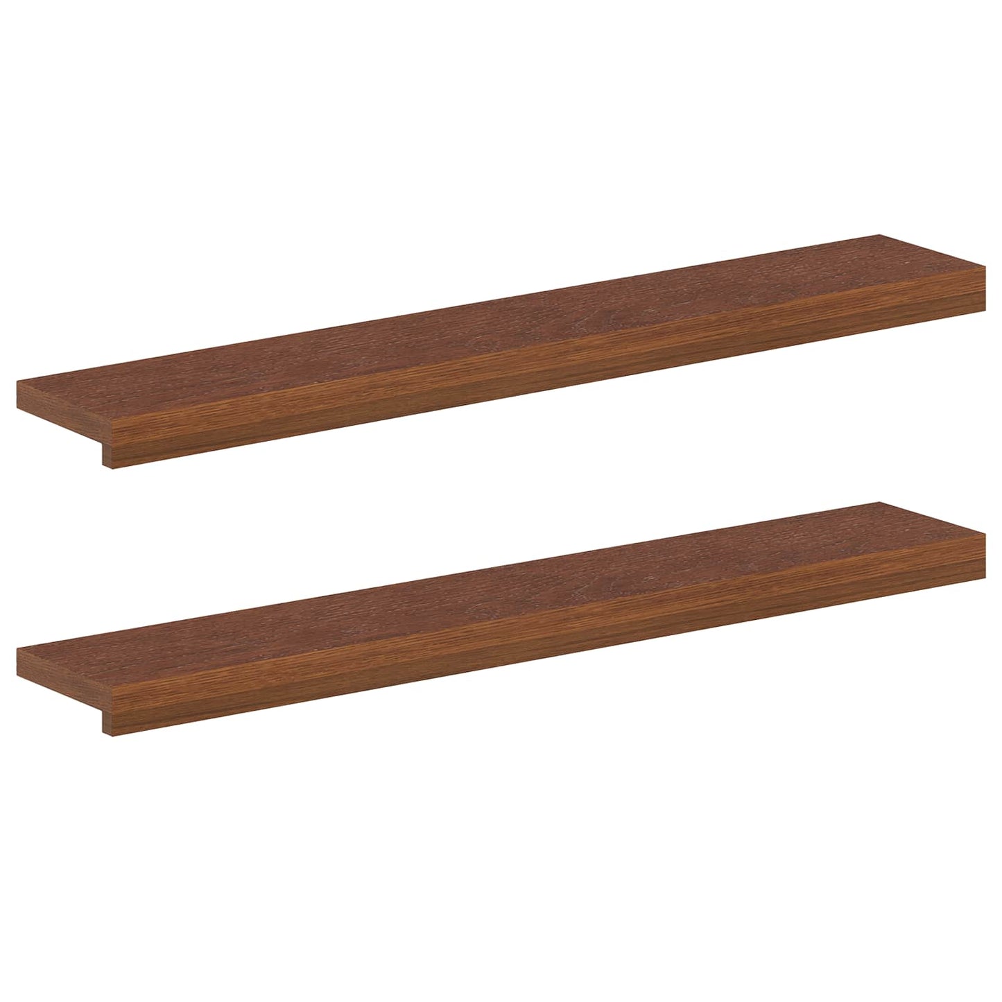 Window Sills 2 pcs Dark Brown 100 x 20 x 2 cm Solid Oak Wood