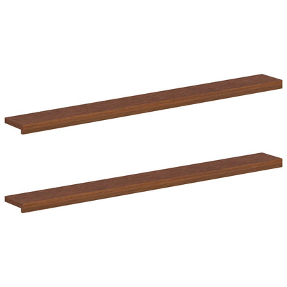 Window Sills 2 pcs Dark Brown 160 x 20 x 2 cm Solid Oak Wood