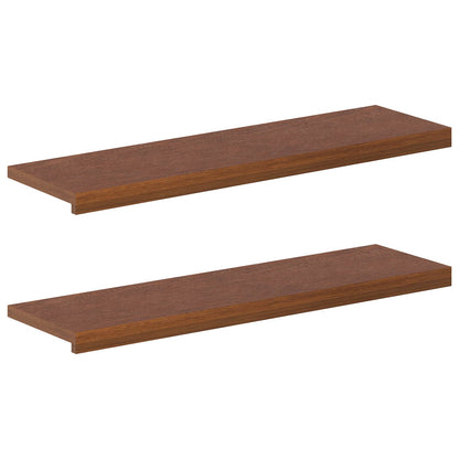 Window Sills 2 pcs Dark Brown 90 x 25 x 2 cm Solid Oak Wood