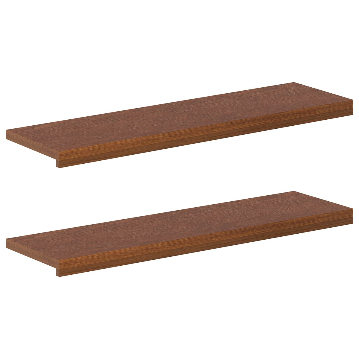 Window Sills 2 pcs Dark Brown 100 x 25 x 2 cm Solid Oak Wood