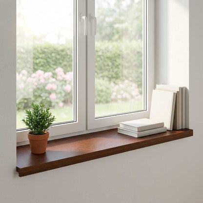 Window Sills 2 pcs Dark Brown 100 x 40 x 2 cm Solid Oak Wood