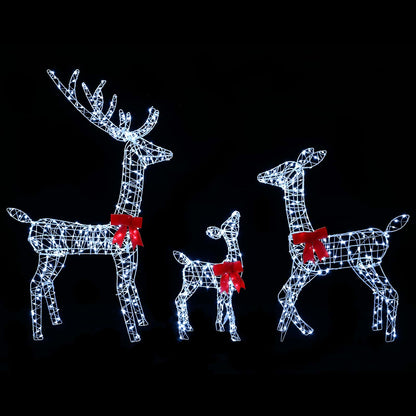 Christmas LED Reindeer Family 700 LEDs Cold White