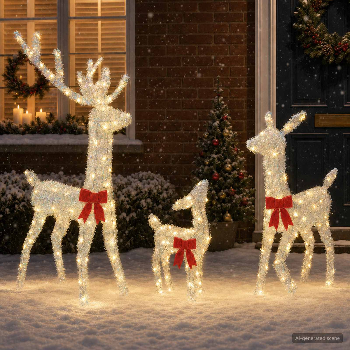 Christmas LED Reindeer Family 300 LEDs Warm White