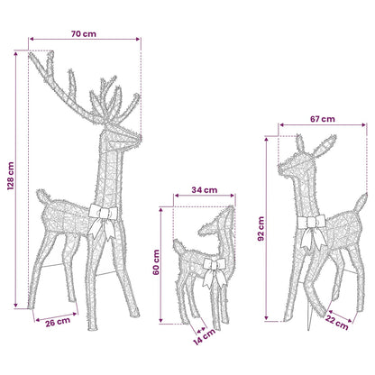 Christmas LED Reindeer Family 300 LEDs Warm White