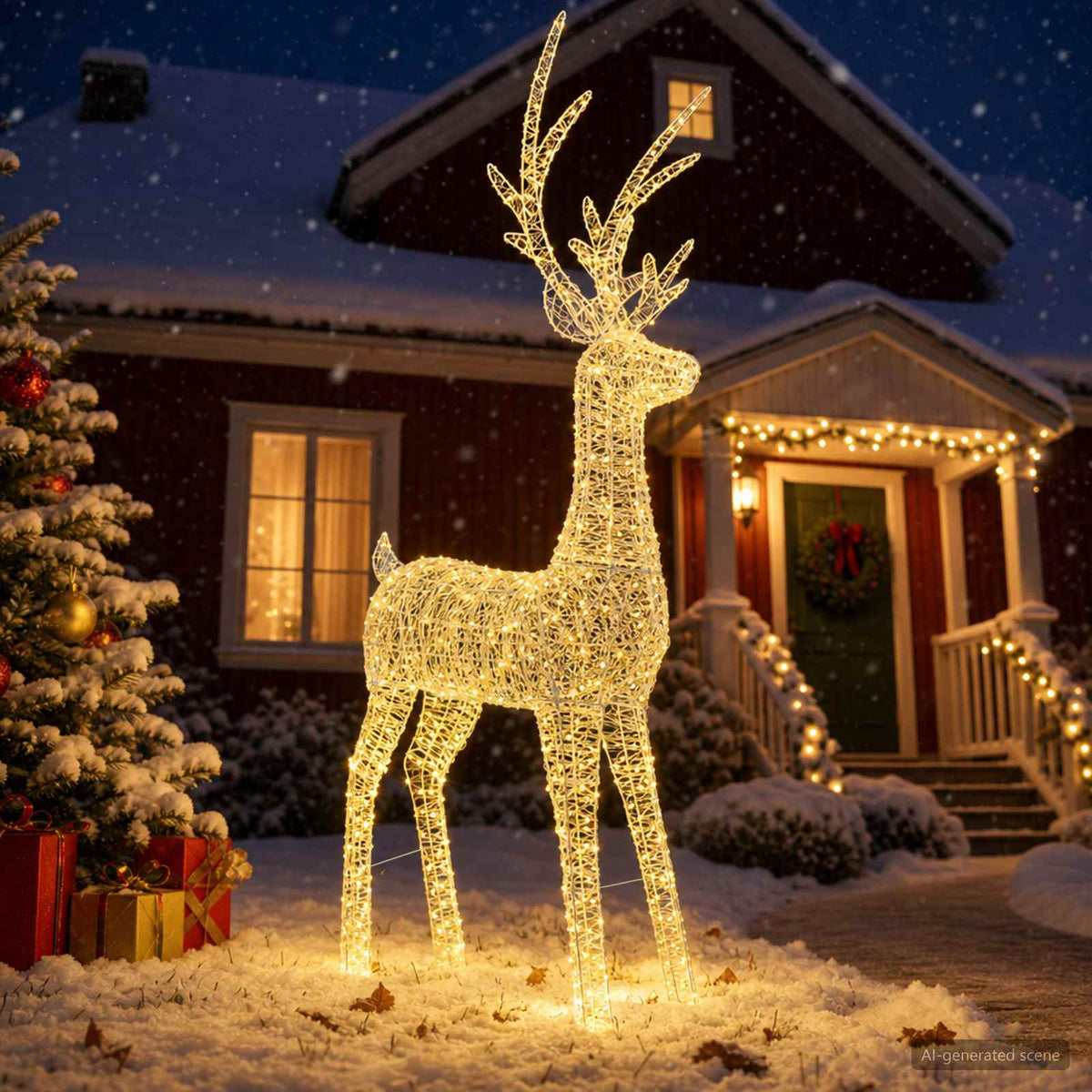 Christmas LED Reindeer Motif Light 1000 LEDs Warm White