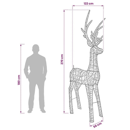 Christmas LED Reindeer Motif Light 1000 LEDs Cold White