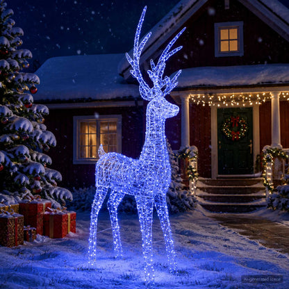 Christmas LED Reindeer Motif Light 1000 LEDs Blue