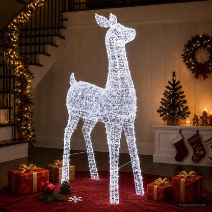 Christmas LED Reindeer Motif Light LOVIISA 900 LEDs Cold White