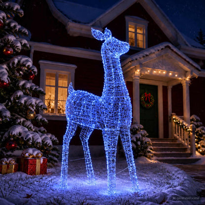 Christmas LED Reindeer Motif Light LOVIISA 900 LEDs Blue