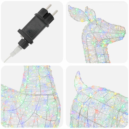 Christmas LED Reindeer Motif Light LOVIISA 900 LEDs Multicolour