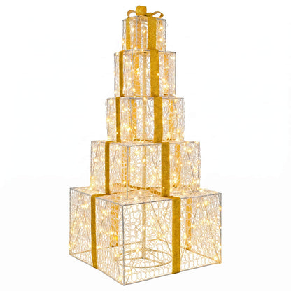 Christmas LED Gift Box Stack 250 LEDs Warm White