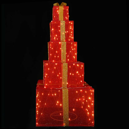 Christmas LED Gift Box Stack 250 LEDs Warm White
