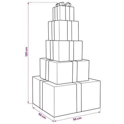 Christmas LED Gift Box Stack 250 LEDs Warm White