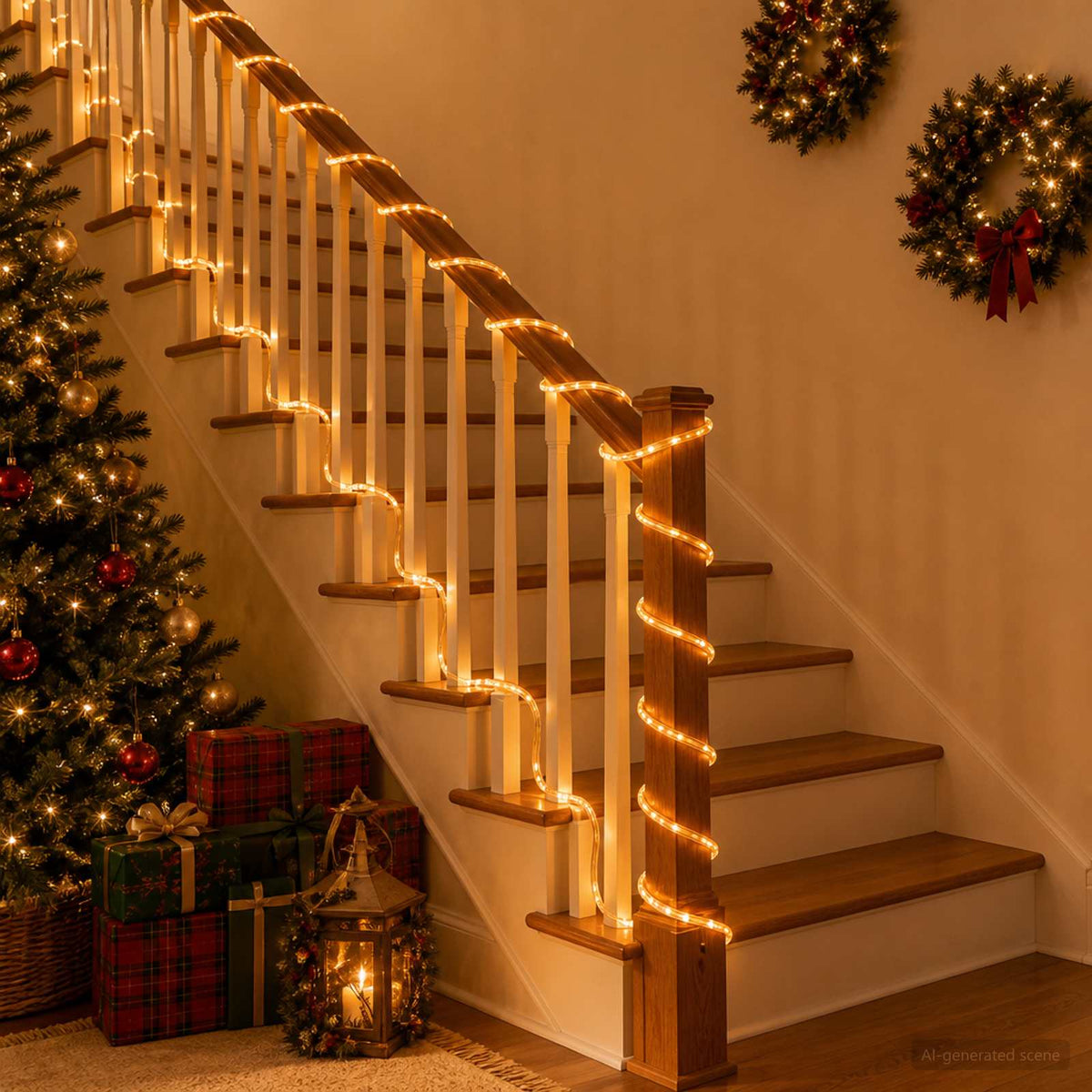 Christmas LED Rope Light 2400 LEDs Yellow 100 m