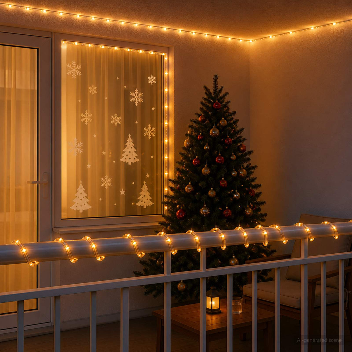 Christmas LED Rope Light 2400 LEDs Yellow 100 m
