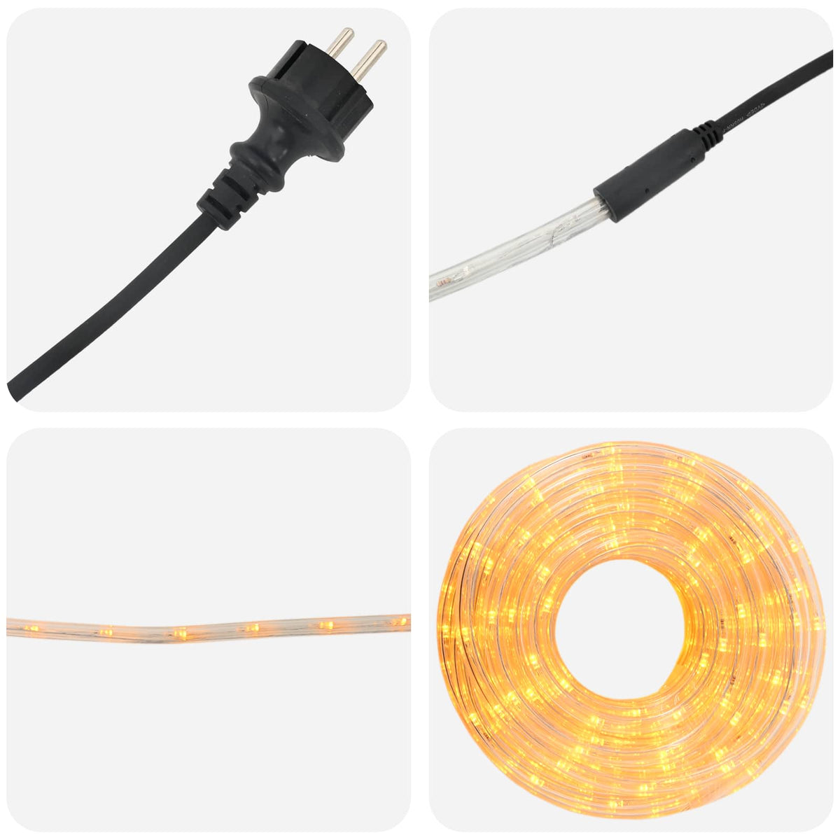Christmas LED Rope Light 1200 LEDs Yellow 50 m