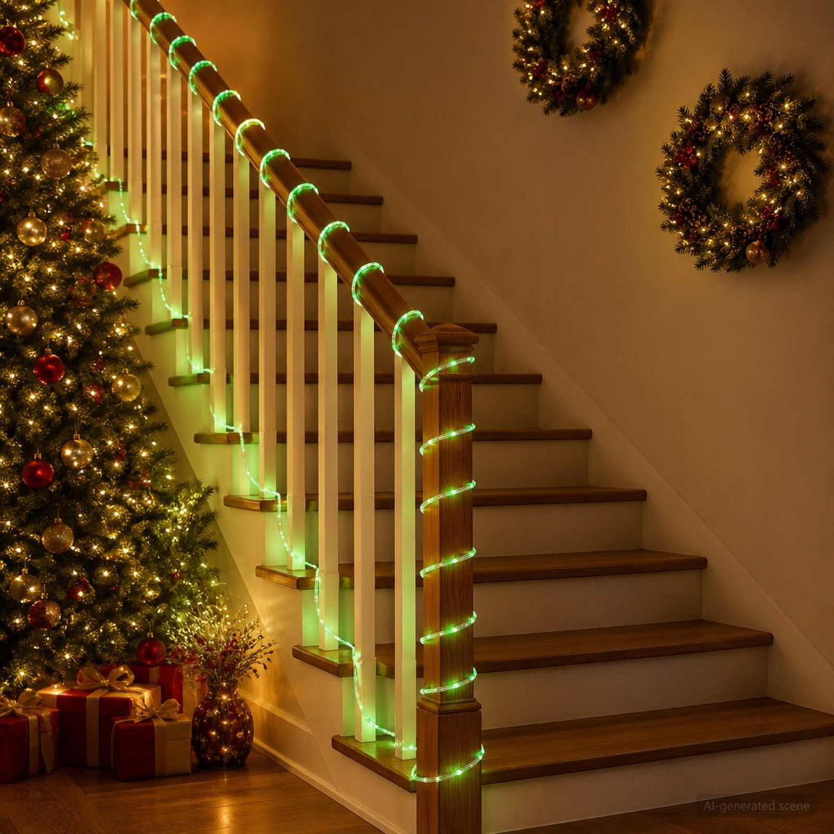 Christmas LED Rope Light 2400 LEDs Green 100 m