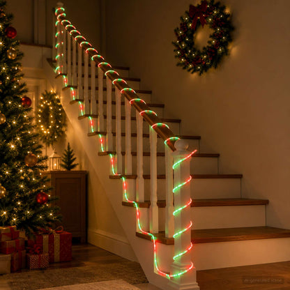 Christmas LED Rope Light 2400 LEDs Red, Green 100 m