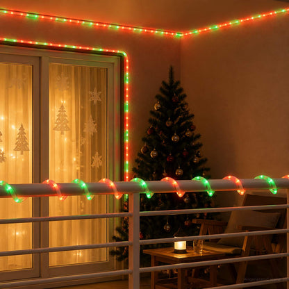 Christmas LED Rope Light 2400 LEDs Red, Green 100 m