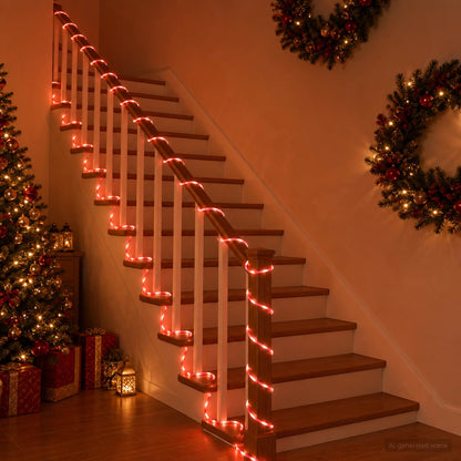 Christmas LED Rope Light 1200 LEDs Red and 50 m